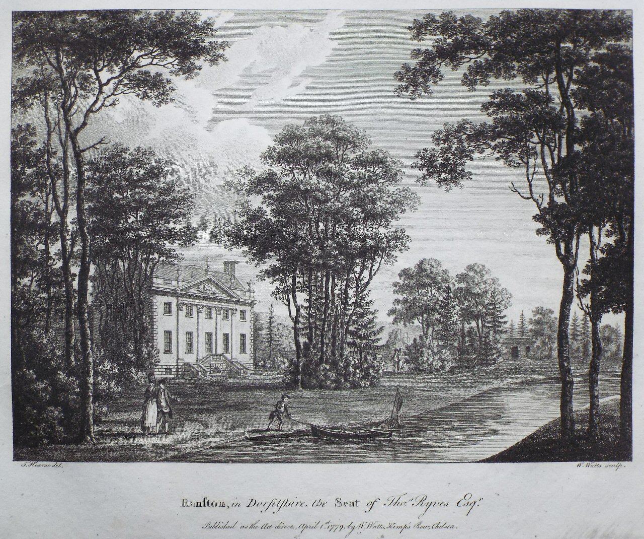 Print - Ranston, in Dorsetshire, the Seat of Thos Ryves Esqr - Watts